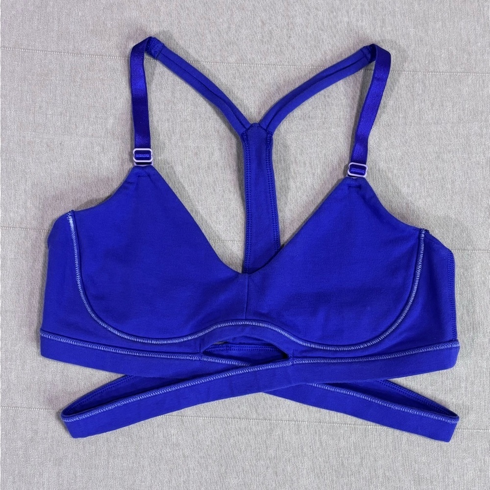Lululemon Purple Wrap Sports Bra Sculpt Support Yoga Gym Top 8